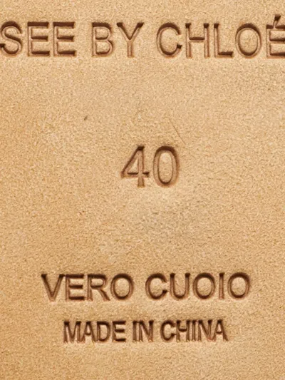 Pre-owned See By Chloé Block-heel Sandals In Yellow