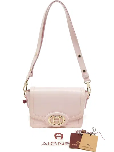 Pre-owned Aigner Logo-plaque Shoulder Bag In Pink