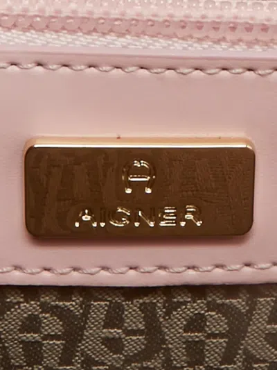 Pre-owned Aigner Logo-plaque Shoulder Bag In Pink