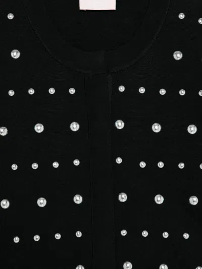 Liu •jo Liu Jo Cardigan With Rhinestones In Black