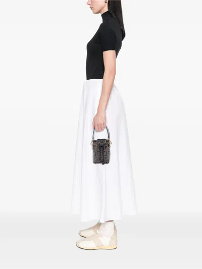 Pre-owned Fendi 2010-2025 Mini Zucca Embossed Leather Mon Tresor Bucket Bag Satchel In Brown