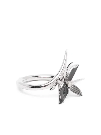 Shaun Leane Interlocking Flower Diamond Ring In Metallic