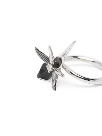 Shaun Leane Interlocking Flower Diamond Ring In Metallic