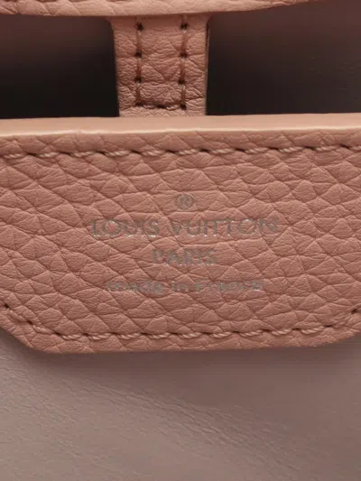 Pre-owned Louis Vuitton 2018 Taurillon Capucines Pm Satchel In Pink