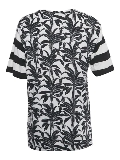 Pre-owned See By Chloé Vintage Print Striped T-shirt In White