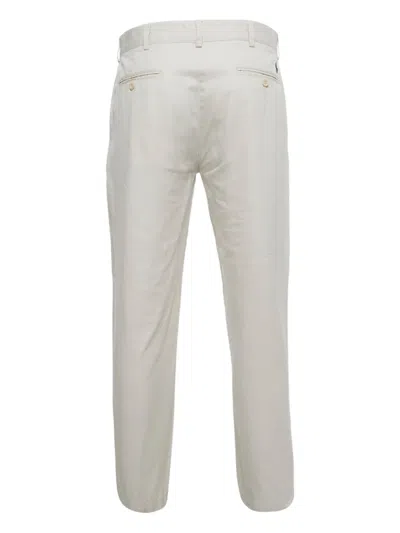 Pre-owned Polo Ralph Lauren 1189386 Button Trousers In Neutral