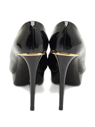 Pre-owned Louis Vuitton Eyeline Peep-toe Pumps In Black