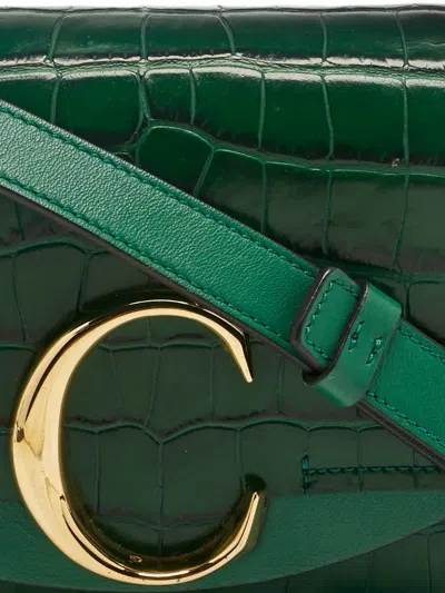 Pre-owned Chloé Mini C Tote Bag In Green