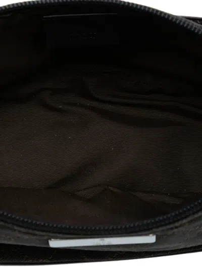 Pre-owned Gucci 2000-2015 Gg Denim Boat Shoulder Bag In Brown