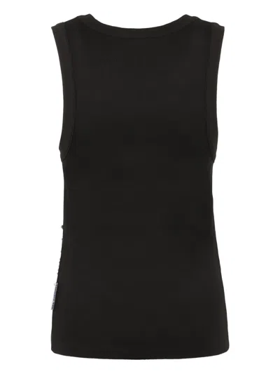 Des_phemmes Crystal-embellished Sleeveless Top In Black