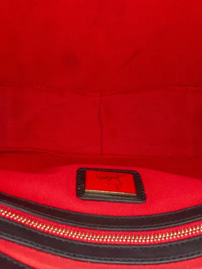 Pre-owned Christian Louboutin 2010-2025 Small Leather Sweet Charity Crossbody Bag In Black