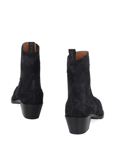 Sartore Embroidered Chelsea Boots In Blue