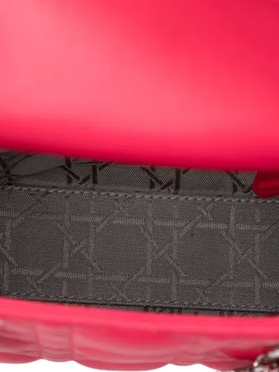 Pre-owned Dior 2014 Mini Lambskin Cannage Lady  Satchel In Pink
