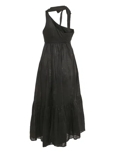 Pre-owned Zimmermann Empire Tie Dress In Black