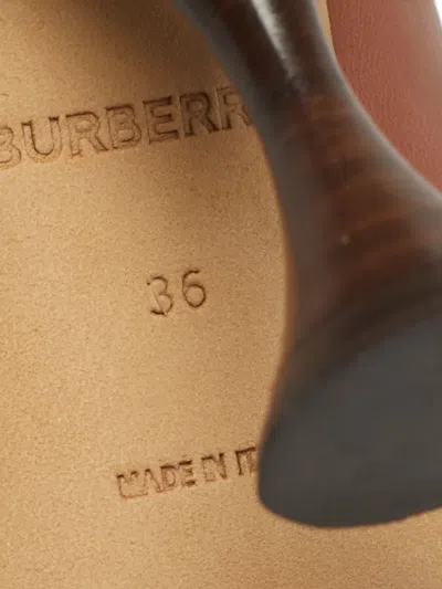 Pre-owned Burberry Lace-up Leather Ankle Boots In Brown