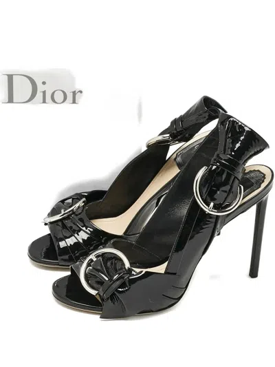 Pre-owned Dior Buckled Sandals In Black