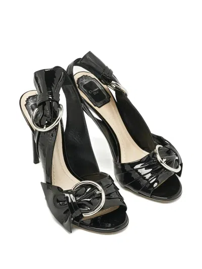 Pre-owned Dior Buckled Sandals In Black