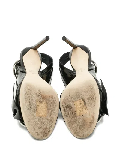 Pre-owned Dior Buckled Sandals In Black