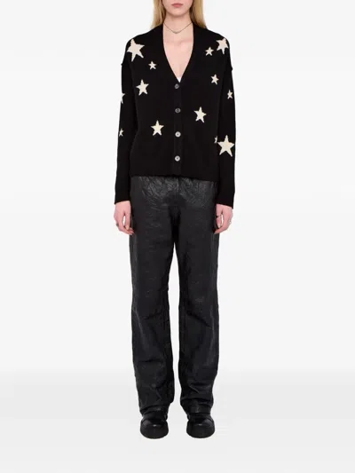 Zadig & Voltaire Mirkaz Star Cardigan In Black