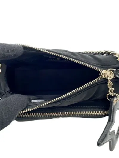 Pre-owned Chanel 2025 Coco Neige Velvet Effect Nylon Clutch With Chain Crossbody Bag In Black