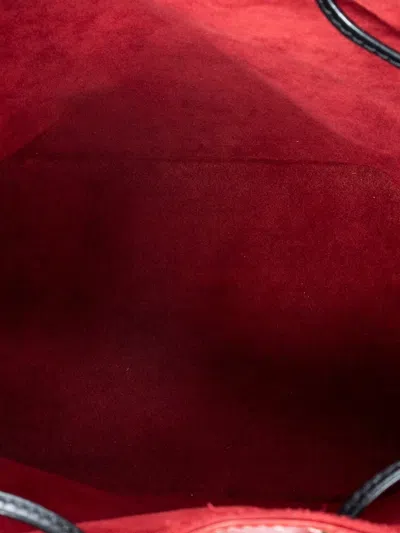 Pre-owned Louis Vuitton 1996 Noe Bicolor Pm Bucket Bag In Red