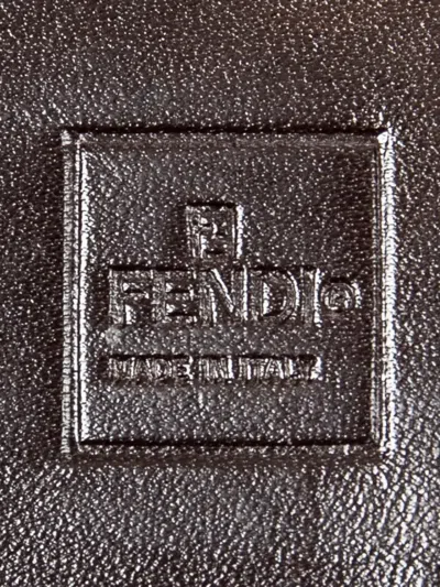 Pre-owned Fendi 1990 Zucca Bi-fold Wallet In Brown