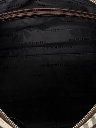 Pre-owned Burberry 2000 House Check Tote Bag In Neutral