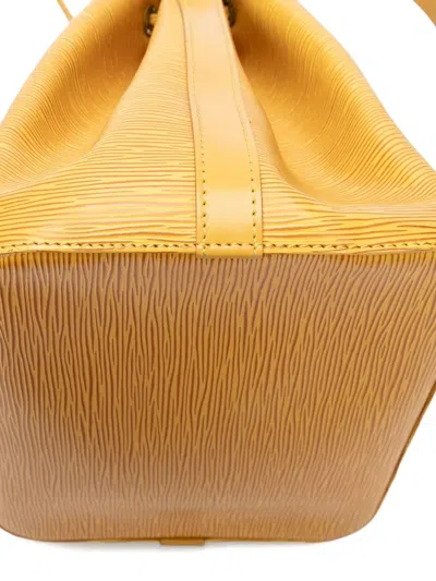 Pre-owned Louis Vuitton 1995 Noe Pm Drawstring Bucket Bag In Yellow