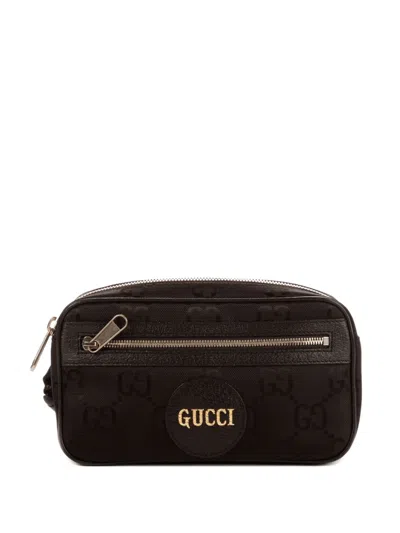 Pre-owned Gucci Gg-pattern Belt Bag In Black