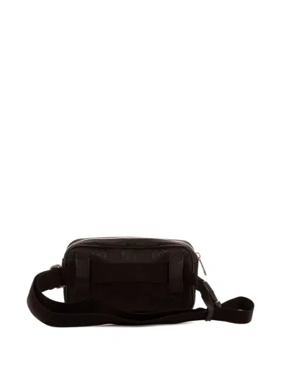 Pre-owned Gucci Gg-pattern Belt Bag In Black