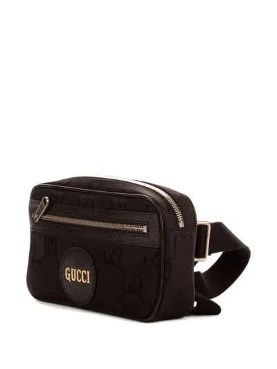 Pre-owned Gucci Gg-pattern Belt Bag In Black