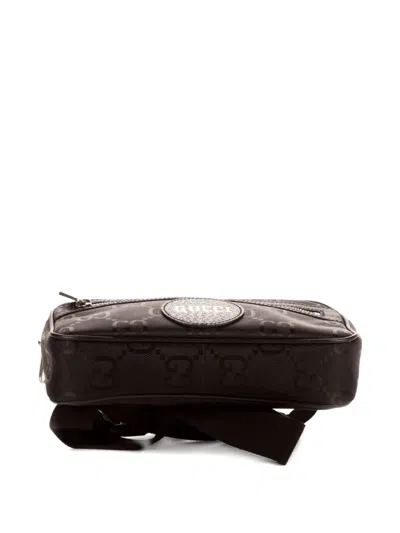 Pre-owned Gucci Gg-pattern Belt Bag In Black