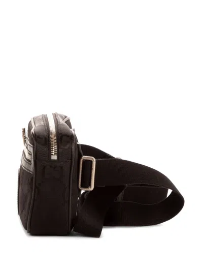 Pre-owned Gucci Gg-pattern Belt Bag In Black