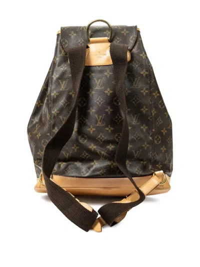 Pre-owned Louis Vuitton 1997 Montsouris Gm Backpack In Brown