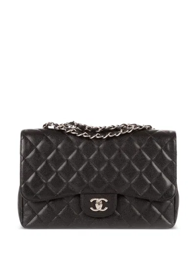 Pre-owned Chanel Classic Double Flap 30 Shoulder Bag In Black