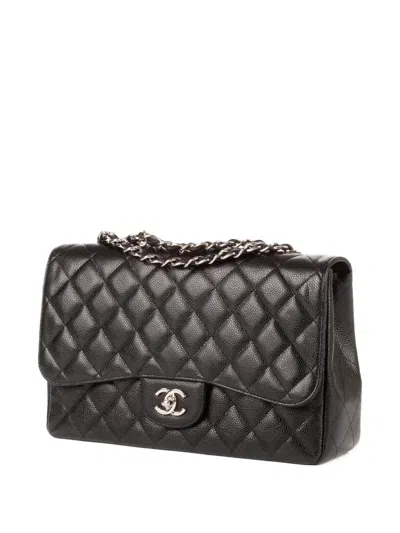 Pre-owned Chanel Classic Double Flap 30 Shoulder Bag In Black