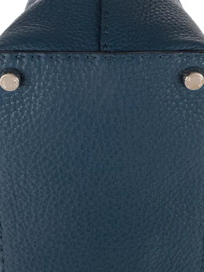 Pre-owned Fendi Adele Leather Tote Bag In Blue