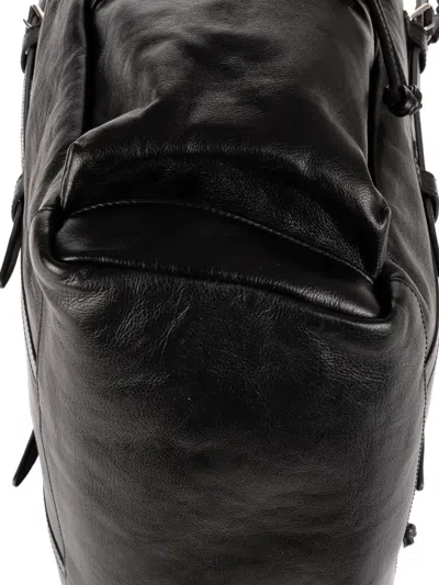 Pre-owned Gucci Weekender Buckle Logo-plaque Tote Bag In Black