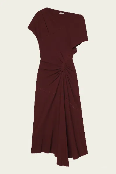 A.l.c Dena Crepe Midi Dress In Black Cherry In Burgundy