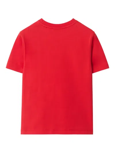 Burberry Ekd Cotton T-shirt In Red