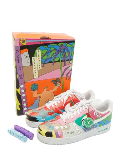 Pre-owned Nike Air Force 1 Low Flyleather Lace-up Sneakers In White