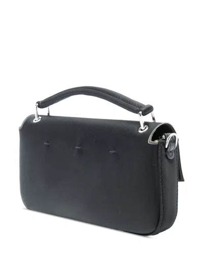 Pre-owned Fendi 2010-2025 Satin Baguette Phone Pouch Satchel In Black