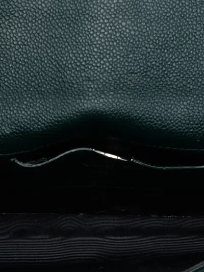 Pre-owned Dior 2015 Grained Calfskin Ama Pochette Clutch Crossbody Bag In Green