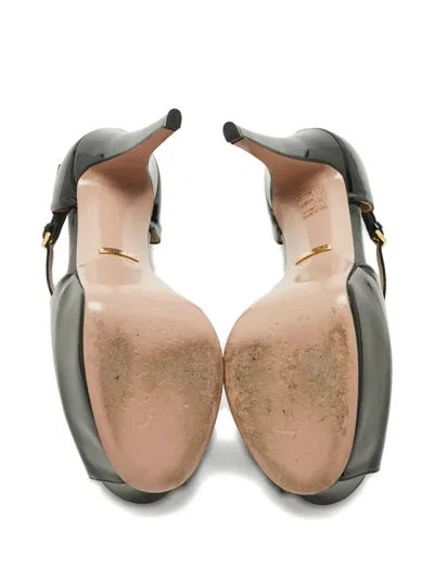 Pre-owned Gucci Peep-toe Pumps In Black