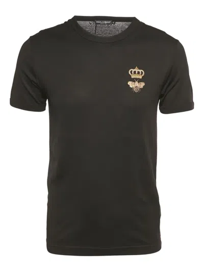 Pre-owned Dolce & Gabbana Embroidered T-shirt In Black