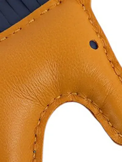 Pre-owned Hermes 2019 Milo Lambskin Grigri Rodeo Horse Bag Charm Pm In Blue