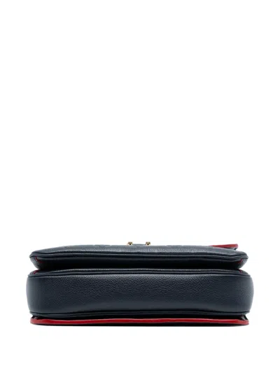 Pre-owned Louis Vuitton 2018 Monogram Empreinte Pochette Metis Satchel In Blue