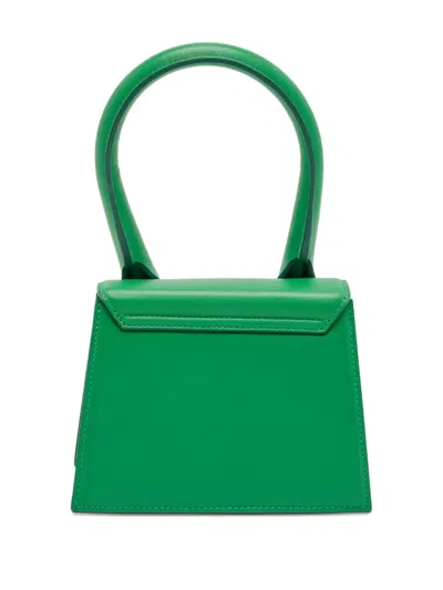 Pre-owned Jacquemus Le Chiquito Moyen Curved-handle Cross-body Bag In Green