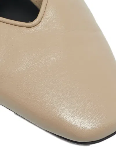 Pre-owned Jw Anderson Ankle-wrap Mules In Neutral