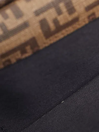 Pre-owned Fendi The Forever Continental Zuchinno-pattern Wallet In Brown